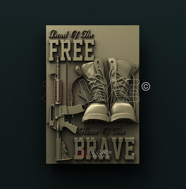 LAND OF THE FREE 3D STL 3DWave